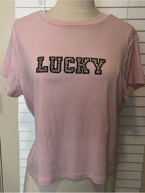 Pink and cheetah print baby tee